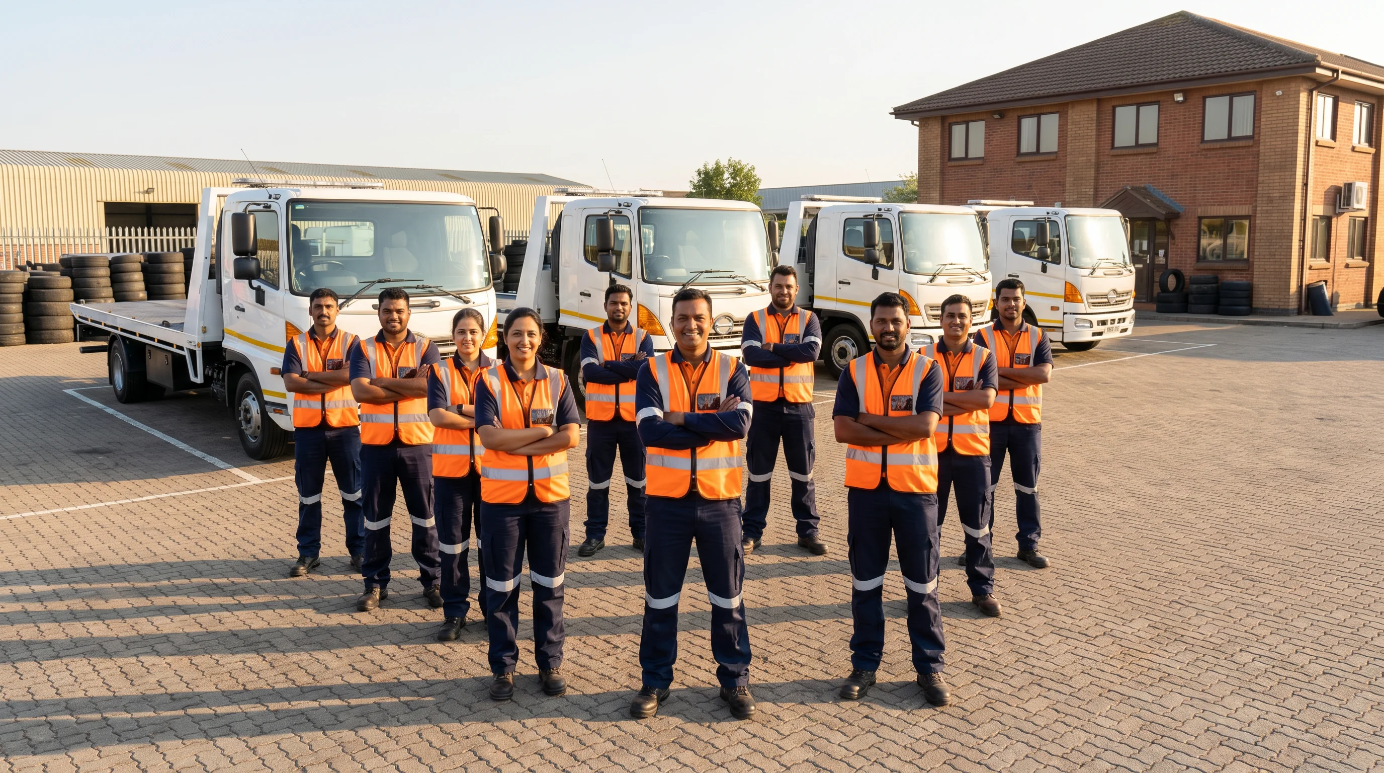 Illustrative image of roadside assistance team